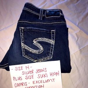 Silver Jeans Plus Size Suki High Capri Jeans